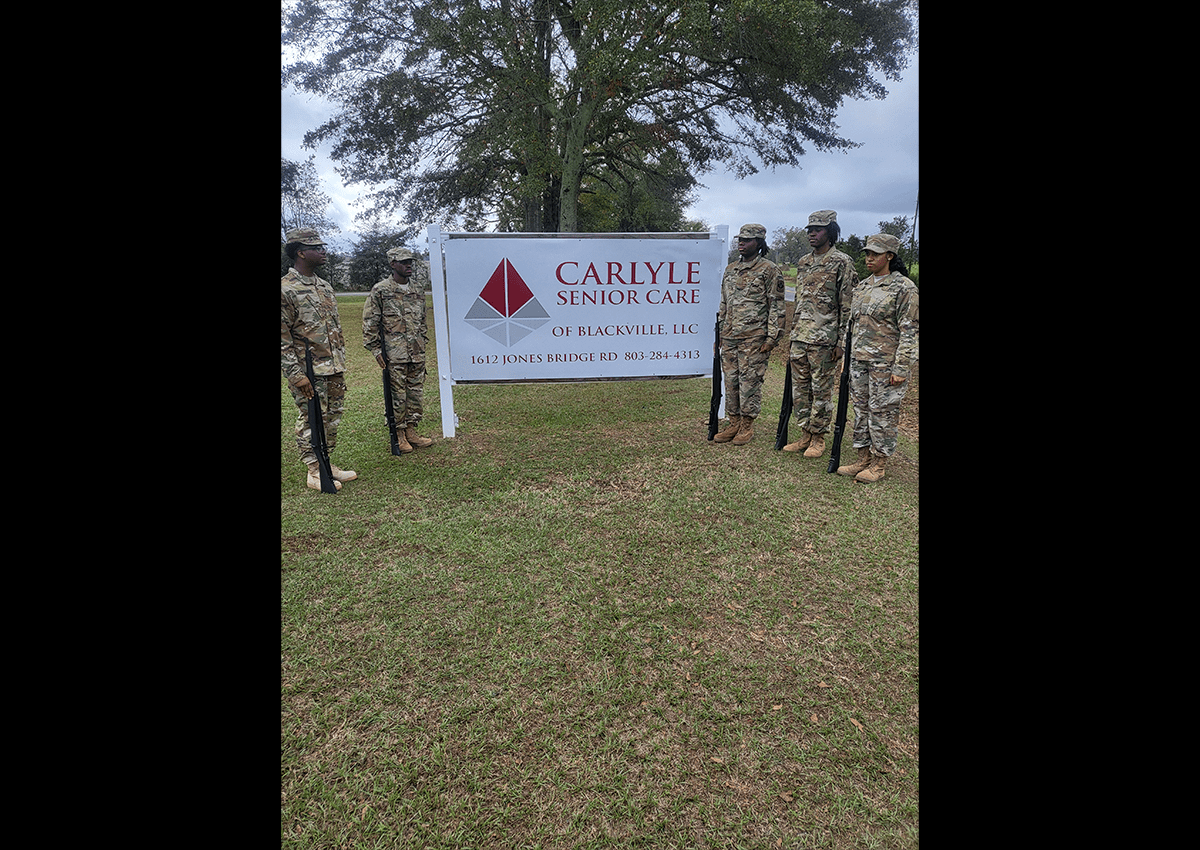 Denmark-Olar JROTC cadets performs at Carlyle Senior Care
